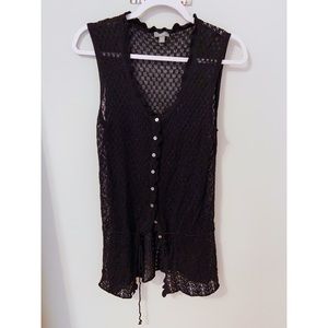 Black Knit Vest/Shirt